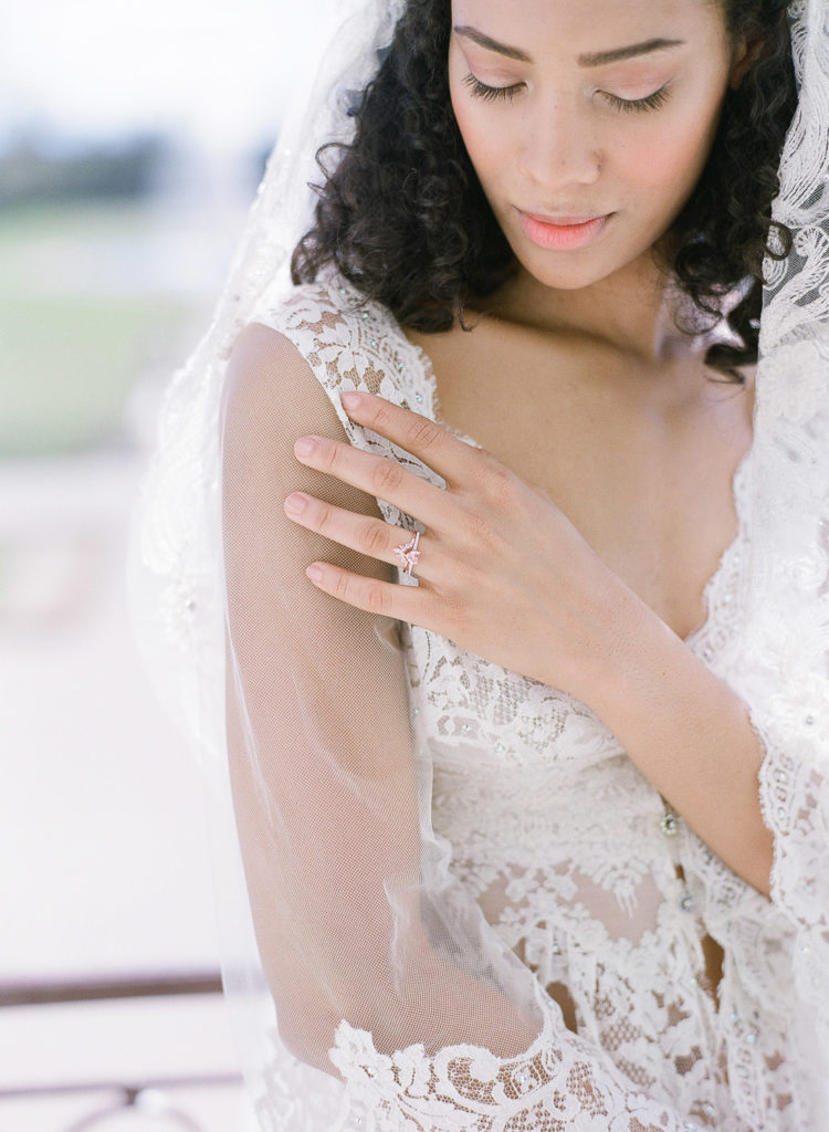 A refined boudoir session in Provence at Chateau de Tourreau